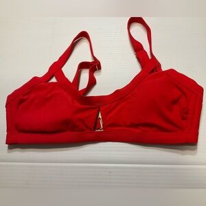 Xhilaration Juniors Sz M Bikini Top Red Ribbed